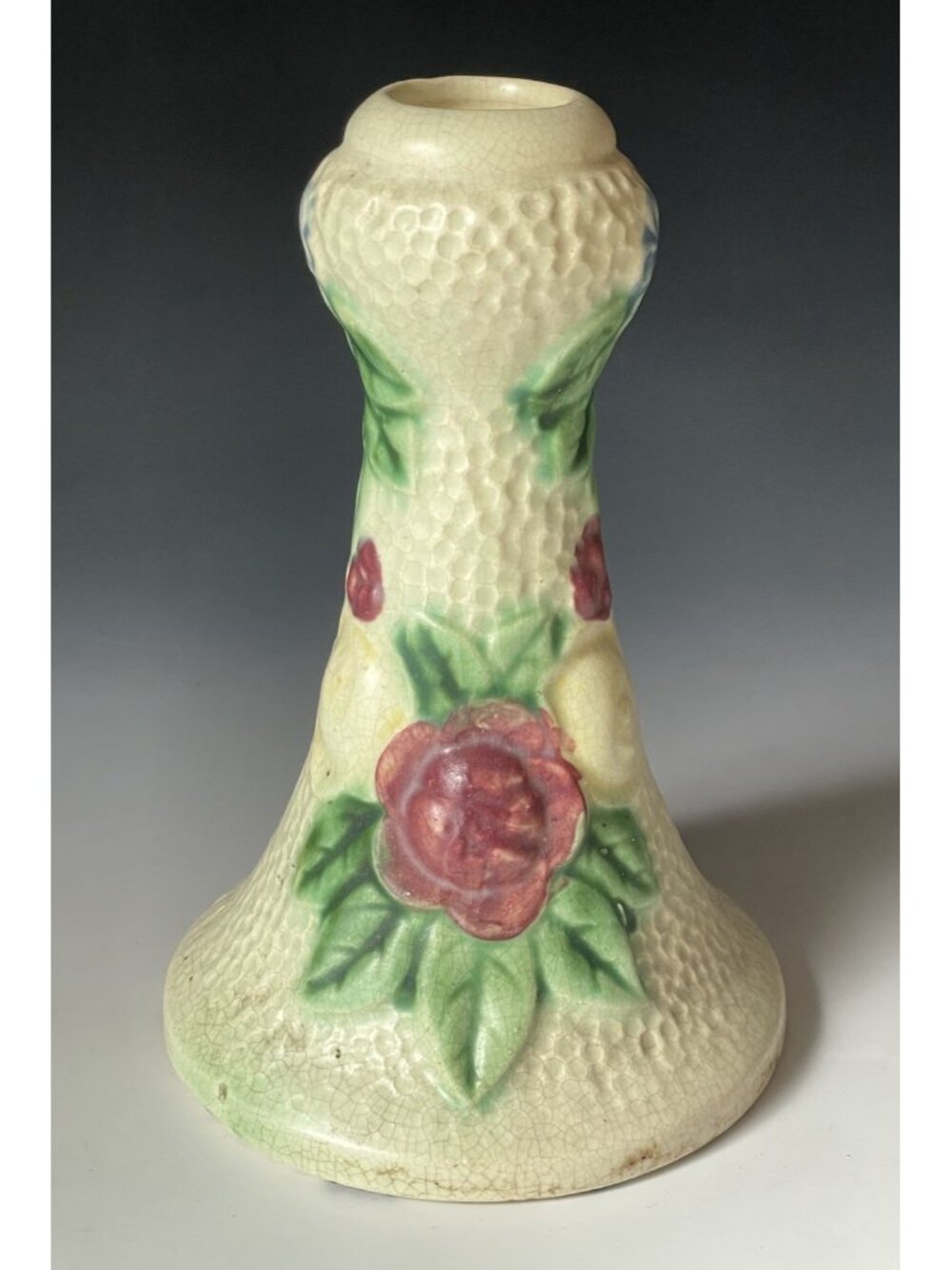 Antique Arts Crafts - Deco Roseville Pottery Rozane Candlestick Candle Holder